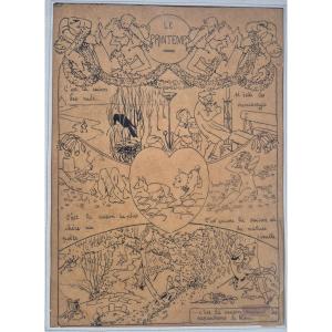 Spring Drawing On Carlegle's Tracing Paper