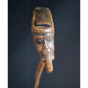 Folk Art Snuff Box Cane