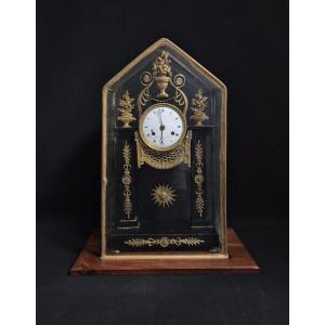 Marble And Gilded Bronze Portico Clock, Empire Period