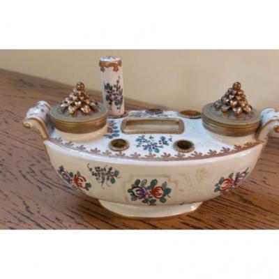Limoges Porcelain Inkwell