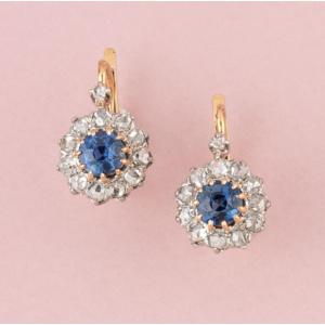 Belle époque 18k Rose Gold Sleeper Earrings 