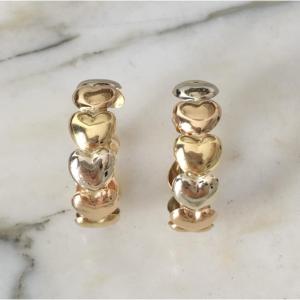 Le-gi Heart Earrings In 18k Gold