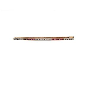 Art Deco Ruby And Diamond Bar Brooch