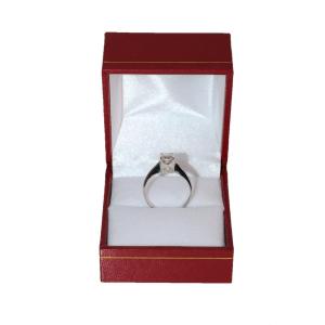 Solitaire Ring On White Gold 