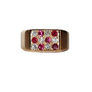 Ruby And Diamond Signet Ring