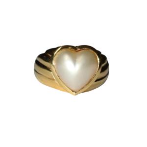 Mabé Pearl Heart Ring