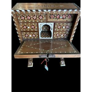 Miniature Cabinet In Marquetry Spain -andalusia