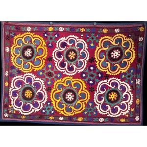 Suzani Uzbek Cotton Silk Embroidery 