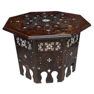 Syrian Coffee Table Inlaid With Mother-of-pearl  