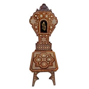 19th Century Venetian Chair In Mother-of-pearl Inlay