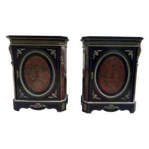 Pair Of Napoleon III Boulle Furniture.