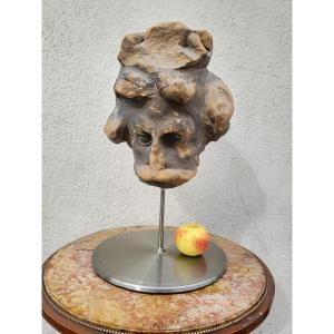 Stone Head Sculpture, United Kingdom, XVIIth Century