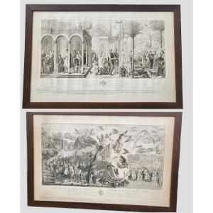 Pair Of Engravings, Camposanto De Pisa, Lasinio And Molini Landi & Cie, Empire Period
