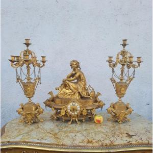 Picard, Gilt Bronze Trim, Muse Of Music, 19th Century