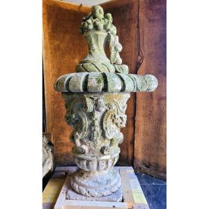 Large Stone Garden Vase, Early 20th Century