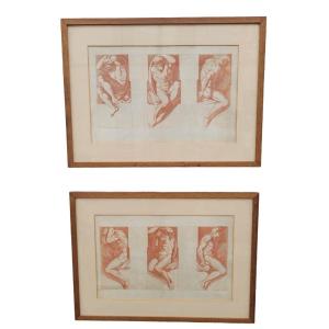 After Carracci, Atlantes, 2 17th Century Engravings ?