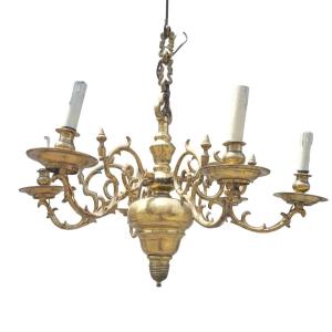 Dutch Model Chandelier In Bronze, 19th Century