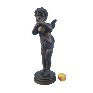 Bronze Of A Winged Putto On Foot, Late 19th Century Early 20th Century