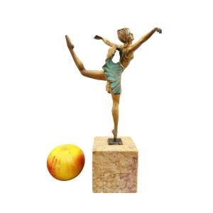 H Fournier, Ballerina Dancer,signed Bronze, Art Deco, 20th Century