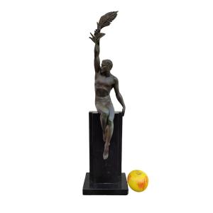 P Le Faguays -max Le Verrier, Glory, Art Deco Sculpture, 20th Century