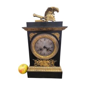 Clock With Warrior Helmet, Bronze, 19th Century