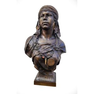 Picault - Dalila, H54cm, Signed Bronze Sculpture, Late 19th Century