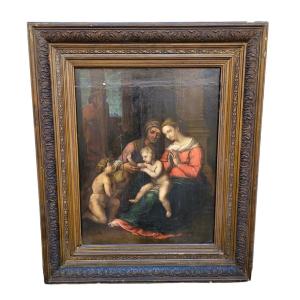 Italian School, H55cm, Madonna Of Divine Love, On Panel, 17th/18th Century