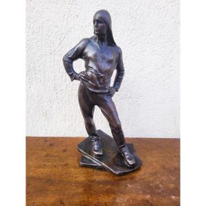 C Meunier, The Stevedore Of The Port Of Antwerp, H43.5cm, Signed Bronze, 19th Century
