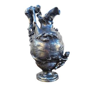 In The Style Of Kayserzinn, Pewter Ewer, Art Nouveau, Late 19th Early 20th Century