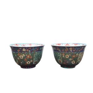  2 Cloisonné Bowls, Asia, Late 19th-early 20th Century