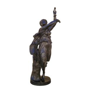 Zingara, Jb Clésinger-barbedienne & Collas, H 127cm, Large Signed Bronze, 19th Century