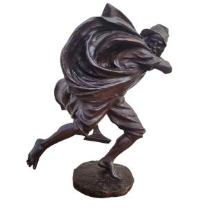 A Miniati, Arab Warrior, H46cm, Signed Orientalist Bronze, Early 20th Century