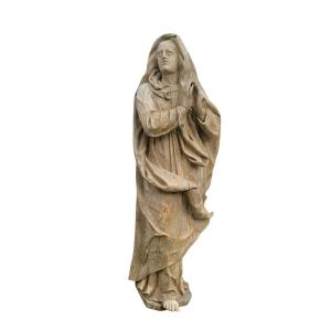 Madonna In Lacquered Wood H160cm, 17th Century Period