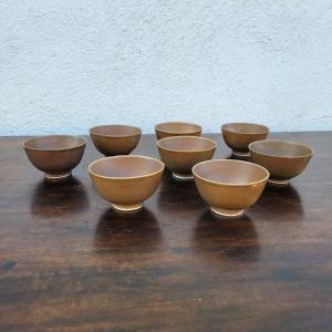 Ca Mau Binh Thuan, Set Of 9 Porcelain Bowls, Early 18th Century