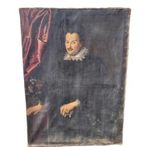 Portrait Of A Gentleman In A Black Suit, 17th Century Period