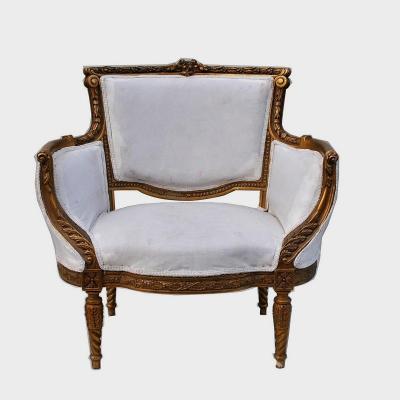 Marquise In Guilt Wood, Louis XVI Style, 20th Century