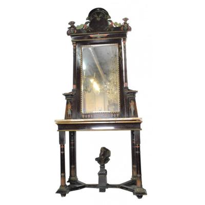 *special Offer *egyptomania Console + Mirror, Madrasa Craft School, Early 20th Century