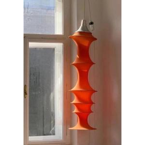 Milano Falkland Orange Lamp By Bruno Munari For Danese - 1970s 