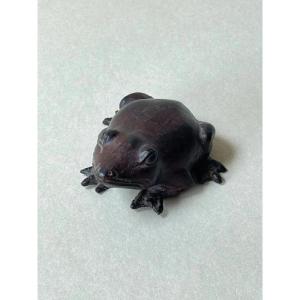 Indonesian Bronze Frog – Vintage Decorative Sculpture