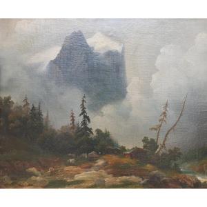 Augustin Bader - View Of The Charmey Valley In Switzerland