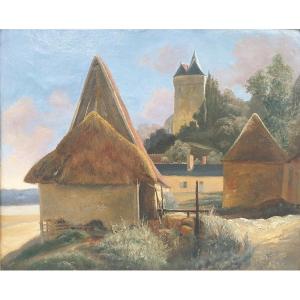 Victor Lefranc (attributed To) - The Ruins Of Tancarville Castle