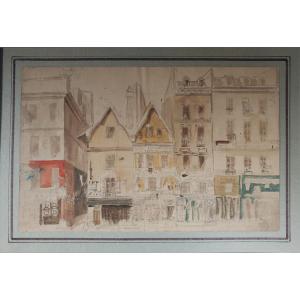 Antoine-baptiste Petit - View Of The Rue Saint-denis District In The 1830s