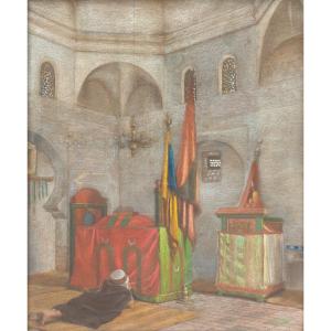 French School From The End Of The 19th Century - Interior Of A Mausoleum 