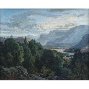 Bonaventure Laurens (attributed To) - View Of Grenoble From The Heights