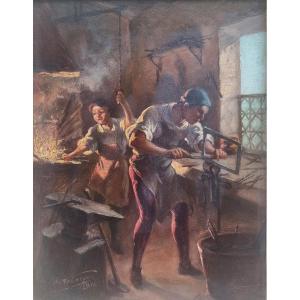 Albert Lebarque - The Blacksmith's Workshop