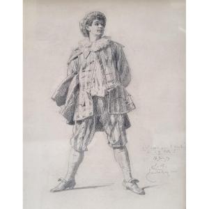 Emile Bayard - Portrait Of The Young Charles Baret