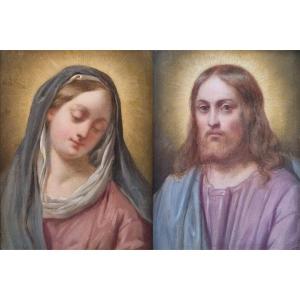 Jules Achille Lecaron - Portraits Of Jesus And Mary His Mother