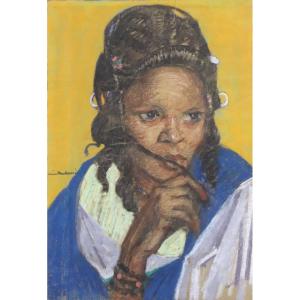 Lucien Madrassi - Portrait Of "sahadana Lidi, A Moorish Woman From A Warrior Tribe"