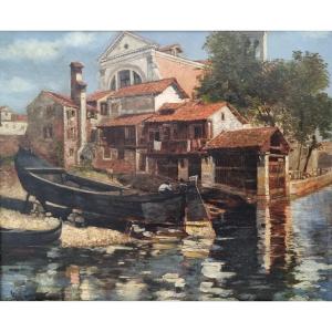 Wiliam Scott - View Of The Squero De San Trovaso In Venice