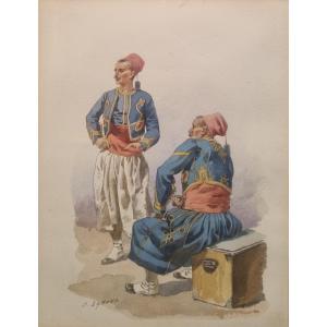Charles Dominique Lahalle Dit Oscar Lahalle - A Zouave Halt